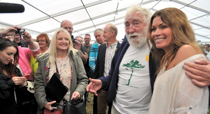 The photo is of Prof, Bellamy with ITV Coronation Streets Alison King at the Southport Flower Show.